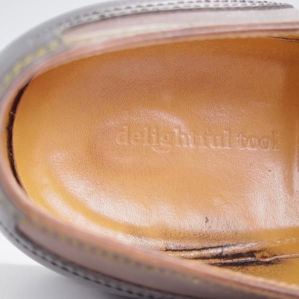 ★(神奈川)ディライトフル・ツール UK7程度【ハンドソーンウェルテッド製法★(神戸)ANCHOR BRIDGE製】濃茶×黒/delightful tool★j791