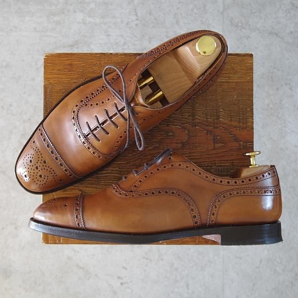 極美品★チャーチ 80F/UK8【定価￥176,000-★ディプロマット/DIPLOMAT】173ラスト/セミブローグ/ネバダカーフ/茶/Church's★j793