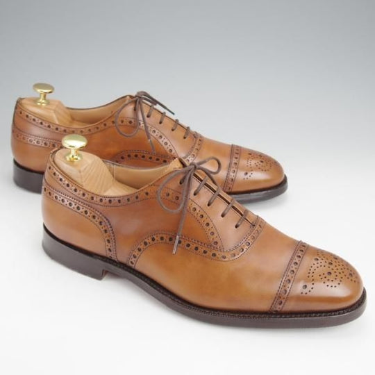 極美品★チャーチ 80F/UK8【定価￥176,000-★ディプロマット/DIPLOMAT】173ラスト/セミブローグ/ネバダカーフ/茶/Church's★j793