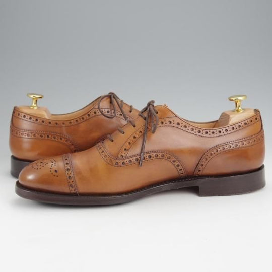 極美品★チャーチ 80F/UK8【定価￥176,000-★ディプロマット/DIPLOMAT】173ラスト/セミブローグ/ネバダカーフ/茶/Church's★j793