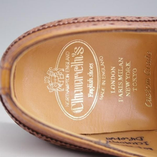 極美品★チャーチ 80F/UK8【定価￥176,000-★ディプロマット/DIPLOMAT】173ラスト/セミブローグ/ネバダカーフ/茶/Church's★j793