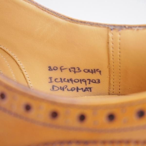 極美品★チャーチ 80F/UK8【定価￥176,000-★ディプロマット/DIPLOMAT】173ラスト/セミブローグ/ネバダカーフ/茶/Church's★j793