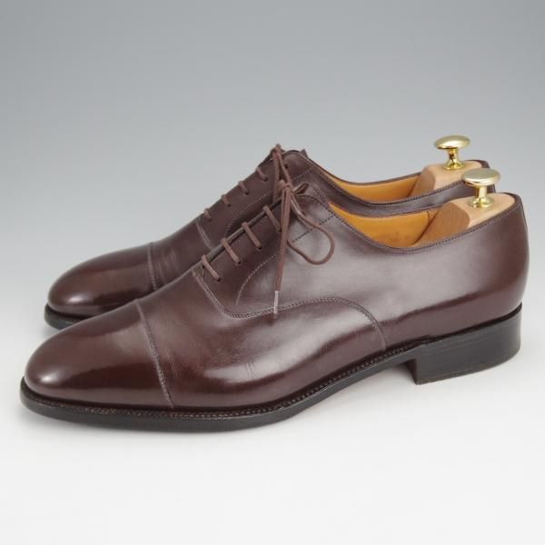 極上★J.M.ウエストン 9E【現行定価￥148,500-★300/ストレートチップ/11ラスト】ボックスカーフ/濃茶/メンズ/Weston/ウェストン★j795