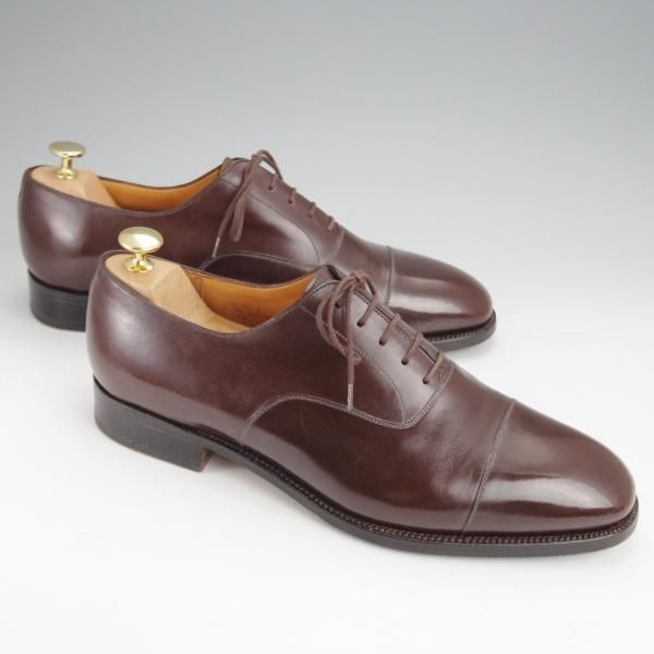極上★J.M.ウエストン 9E【現行定価￥148,500-★300/ストレートチップ/11ラスト】ボックスカーフ/濃茶/メンズ/Weston/ウェストン★j795