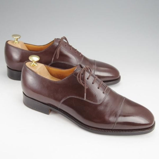 極上★J.M.ウエストン 9E【現行定価￥148,500-★300/ストレートチップ/11ラスト】ボックスカーフ/濃茶/メンズ/Weston/ウェストン★j795