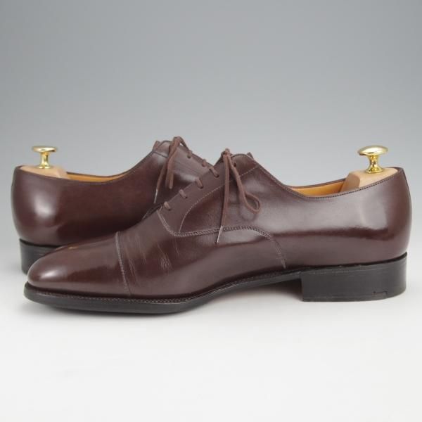 極上★J.M.ウエストン 9E【現行定価￥148,500-★300/ストレートチップ/11ラスト】ボックスカーフ/濃茶/メンズ/Weston/ウェストン★j795