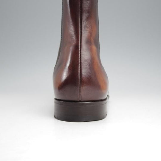 美品★(仏)ベルルッティ SIZE 8【定価￥336,600-★カリグラフィ(スクリット)仕様/CURSIVE BOOTS】サイドゴアブーツ/茶/Berluti★j799
