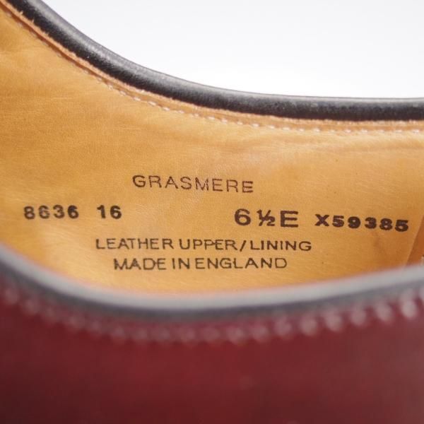 極上★クロケット&ジョーンズ 6.5E【現行定価16万円程度★コードバン仕様/GRASMERE】325ラスト/プレーントゥ/赤茶/Crockett&Jones★j800