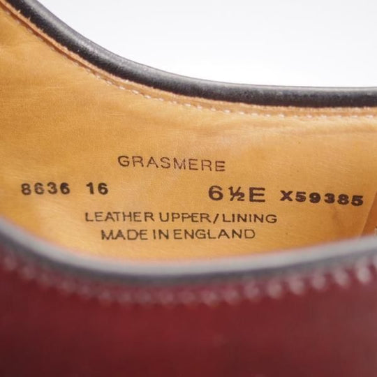 極上★クロケット&ジョーンズ 6.5E【現行定価16万円程度★コードバン仕様/GRASMERE】325ラスト/プレーントゥ/赤茶/Crockett&Jones★j800