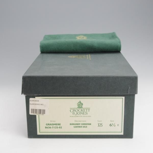 極上★クロケット&ジョーンズ 6.5E【現行定価16万円程度★コードバン仕様/GRASMERE】325ラスト/プレーントゥ/赤茶/Crockett&Jones★j800