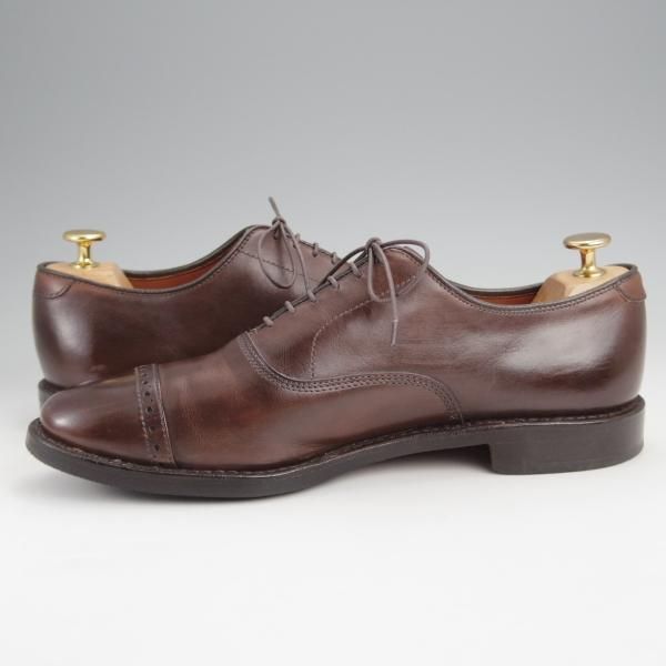 極上★(米)アレンエドモンズ 8D【現行定価8.5万円程度★パンチドキャップトゥ/Fifth Avenue】カーフ/濃茶/メンズ/ALLEN EDMONDS★j804