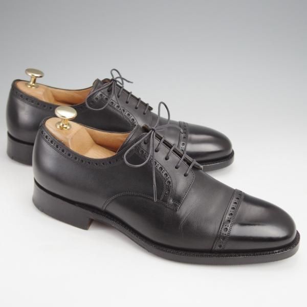 極美品★チャーチ 60F/UK6【貴重★Heritage COLLECTION/173ラスト】クォーターブローグ/ネバダカーフ/黒/メンズ/Church's★j805