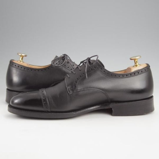 極美品★チャーチ 60F/UK6【貴重★Heritage COLLECTION/173ラスト】クォーターブローグ/ネバダカーフ/黒/メンズ/Church's★j805