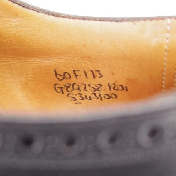 極美品★チャーチ 60F/UK6【貴重★Heritage COLLECTION/173ラスト】クォーターブローグ/ネバダカーフ/黒/メンズ/Church's★j805