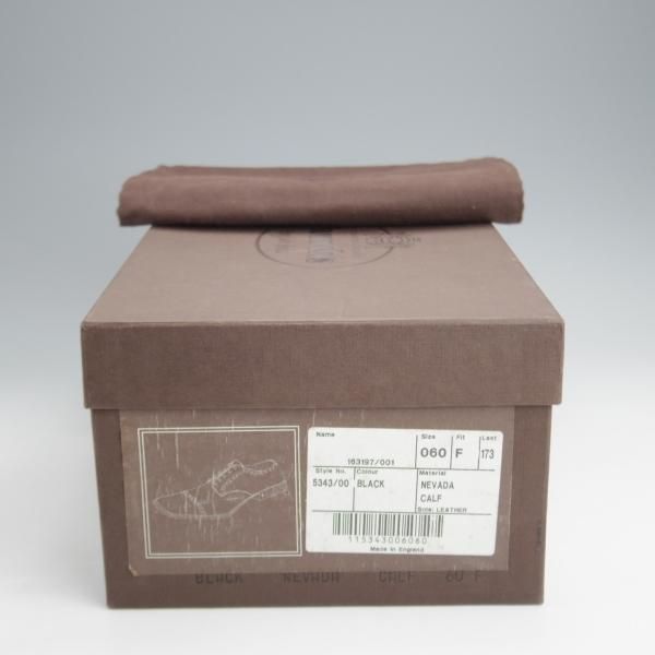 極美品★チャーチ 60F/UK6【貴重★Heritage COLLECTION/173ラスト】クォーターブローグ/ネバダカーフ/黒/メンズ/Church's★j805