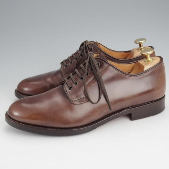 ★(伊)F.LLIジャコメッティ SIZE 39【コードバン仕様★ハンドソーンウェルテッド製法/九分仕立て】FG364/プレーントゥ/茶★j807