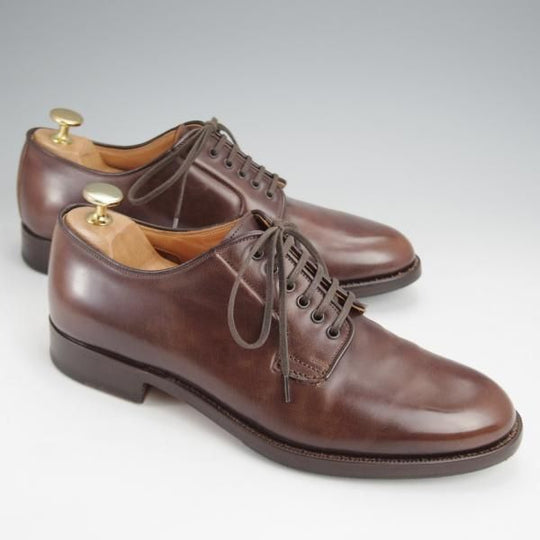 ★(伊)F.LLIジャコメッティ SIZE 39【コードバン仕様★ハンドソーンウェルテッド製法/九分仕立て】FG364/プレーントゥ/茶★j807