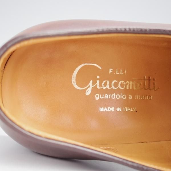 ★(伊)F.LLIジャコメッティ SIZE 39【コードバン仕様★ハンドソーンウェルテッド製法/九分仕立て】FG364/プレーントゥ/茶★j807