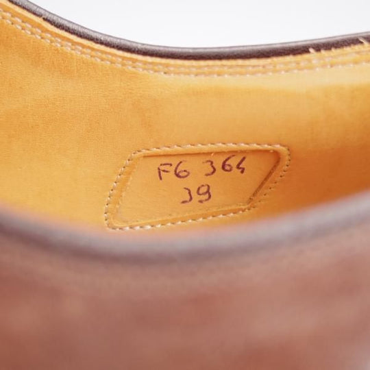 ★(伊)F.LLIジャコメッティ SIZE 39【コードバン仕様★ハンドソーンウェルテッド製法/九分仕立て】FG364/プレーントゥ/茶★j807