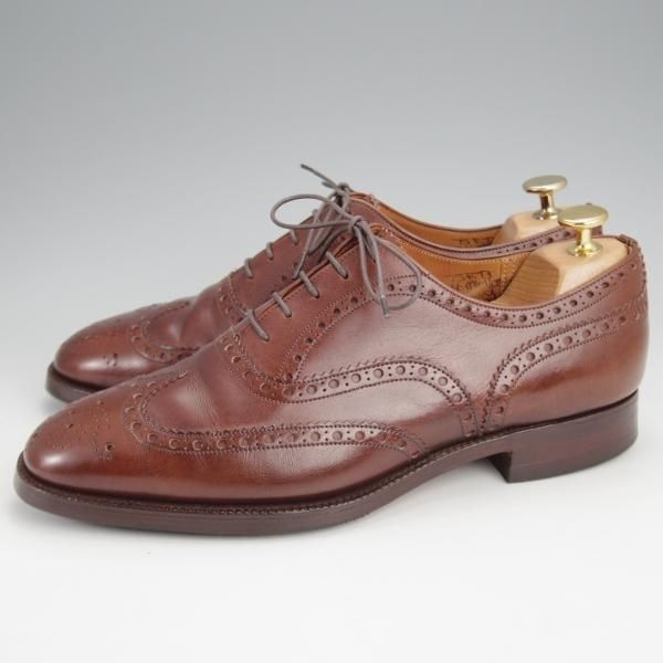 極上★チャーチ 75F/UK7.5【現行定価￥176,000-★旧チャーチ/73ラスト/CHETWYND】チェットウィンド/3都市ロゴ/茶/カーフ/Church's★j808
