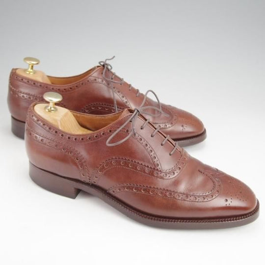 極上★チャーチ 75F/UK7.5【現行定価￥176,000-★旧チャーチ/73ラスト/CHETWYND】チェットウィンド/3都市ロゴ/茶/カーフ/Church's★j808