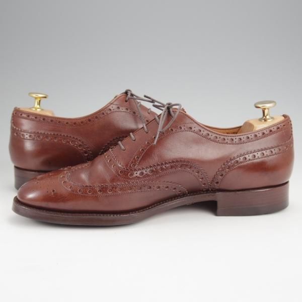 極上★チャーチ 75F/UK7.5【現行定価￥176,000-★旧チャーチ/73ラスト/CHETWYND】チェットウィンド/3都市ロゴ/茶/カーフ/Church's★j808