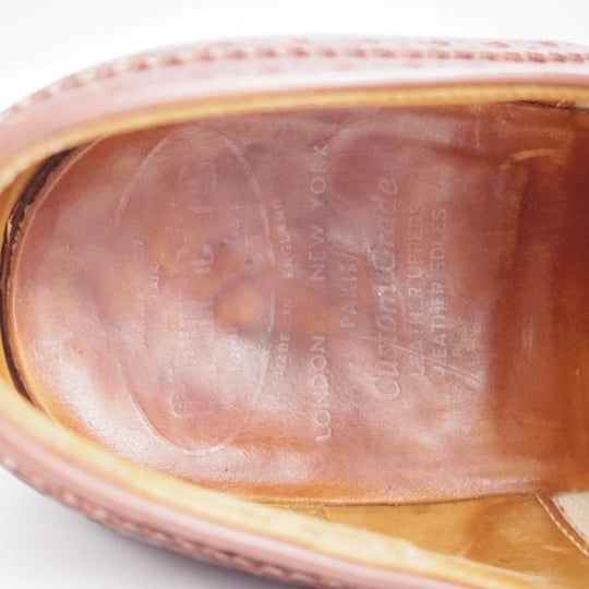 極上★チャーチ 75F/UK7.5【現行定価￥176,000-★旧チャーチ/73ラスト/CHETWYND】チェットウィンド/3都市ロゴ/茶/カーフ/Church's★j808