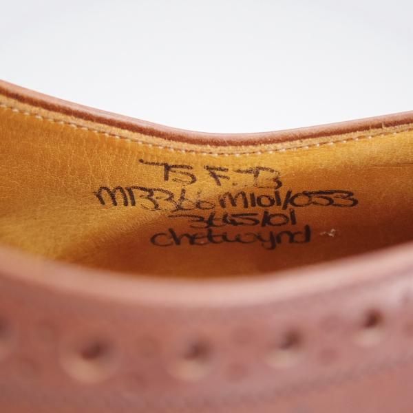 極上★チャーチ 75F/UK7.5【現行定価￥176,000-★旧チャーチ/73ラスト/CHETWYND】チェットウィンド/3都市ロゴ/茶/カーフ/Church's★j808