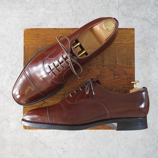 極美品★チャーチ 75F/UK7.5【旧チャーチ★ブックバインダーカーフ/73ラスト/コンサル同仕様】3都市ロゴ/ストレートチップ/Church's★j810