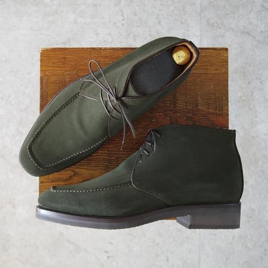 未使用★(伊)エンツォ・ボナフェ SIZE 6【定価￥143,000-★(英)C.F.ステッド社のスーパーバック/3878】チャッカブーツ/LODEN★j811