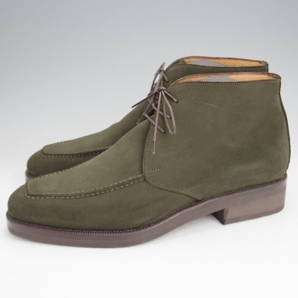 未使用★(伊)エンツォ・ボナフェ SIZE 6【定価￥143,000-★(英)C.F.ステッド社のスーパーバック/3878】チャッカブーツ/LODEN★j811