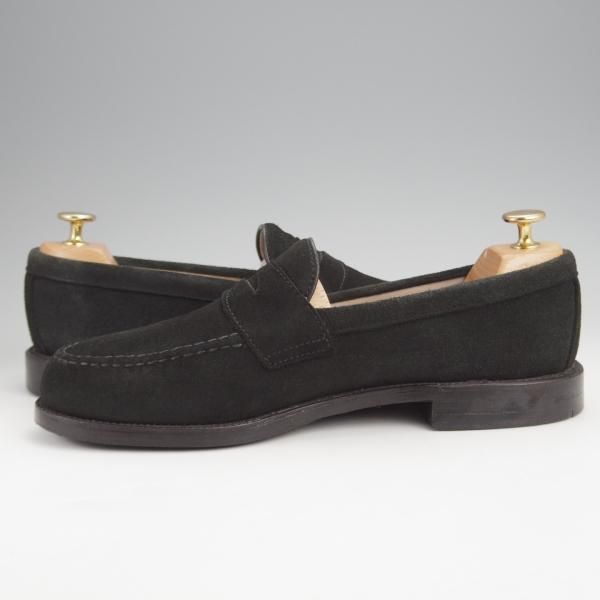 美品★オールデン 8D【貴重★international BEAMS別注/コインローファー】99865/ヴァンラスト/バンラスト/スエード/黒/ALDEN★j815