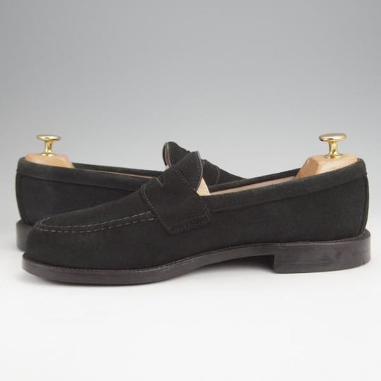 美品★オールデン 8D【貴重★international BEAMS別注/コインローファー】99865/ヴァンラスト/バンラスト/スエード/黒/ALDEN★j815