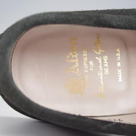 美品★オールデン 8D【貴重★international BEAMS別注/コインローファー】99865/ヴァンラスト/バンラスト/スエード/黒/ALDEN★j815