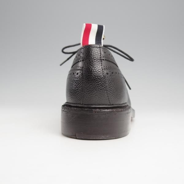 極美品★(米)トムブラウン UK6【モデル定価￥183,700-★英国製/ロングウイング】カーフ×グレインレザー/黒/THOM BROWNE★j816