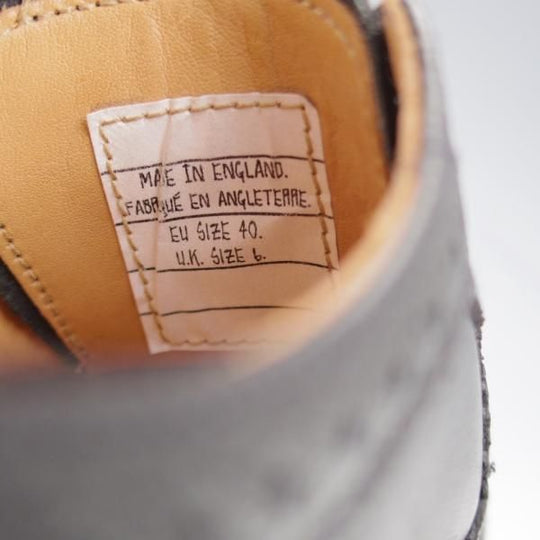 極美品★(米)トムブラウン UK6【モデル定価￥183,700-★英国製/ロングウイング】カーフ×グレインレザー/黒/THOM BROWNE★j816