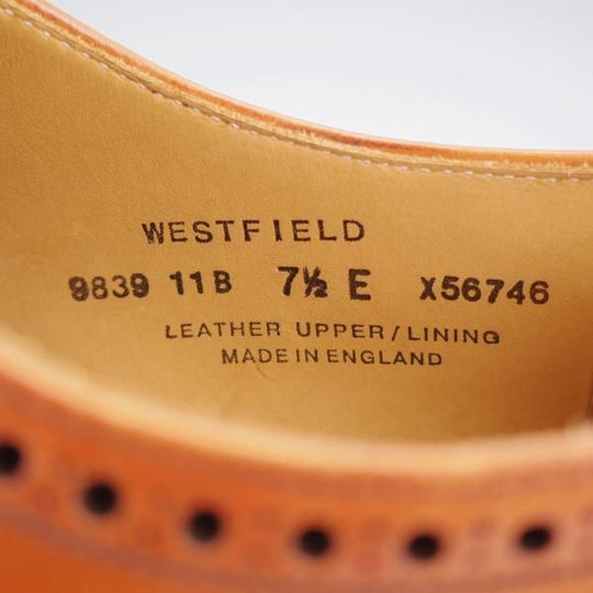 美品★クロケット&ジョーンズ 7.5E【同系モデル定価￥100,100-★WESTFIELD/ウエストフィールド】341ラスト/セミブローグ/カーフ/茶★j818