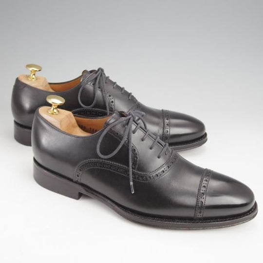 極美品★ジャランスリワヤ SIZE 6.5【★パンチドキャップトゥ/98409】カーフ/黒/メンズ/JALAN SRIWIJAWA★j821