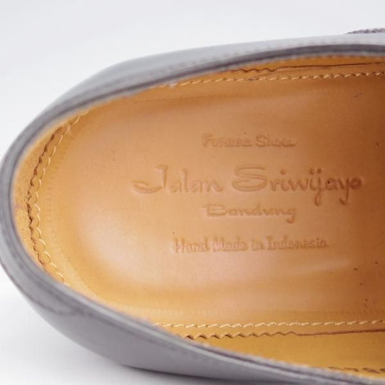 極美品★ジャランスリワヤ SIZE 6.5【★パンチドキャップトゥ/98409】カーフ/黒/メンズ/JALAN SRIWIJAWA★j821