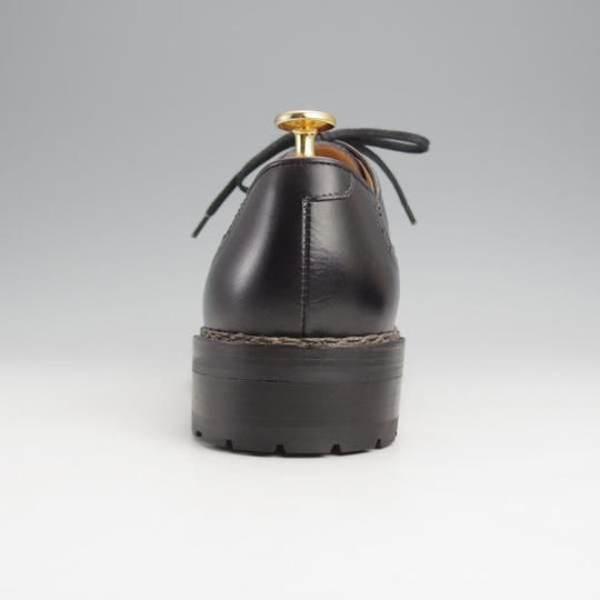 未使用★(伊)F.LLIジャコメッティ SIZE 41【定価10万円以上★ノルベジェーゼ製法/ロングウイング】FG216/黒/Giacometti★j823