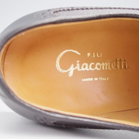 未使用★(伊)F.LLIジャコメッティ SIZE 41【定価10万円以上★ノルベジェーゼ製法/ロングウイング】FG216/黒/Giacometti★j823