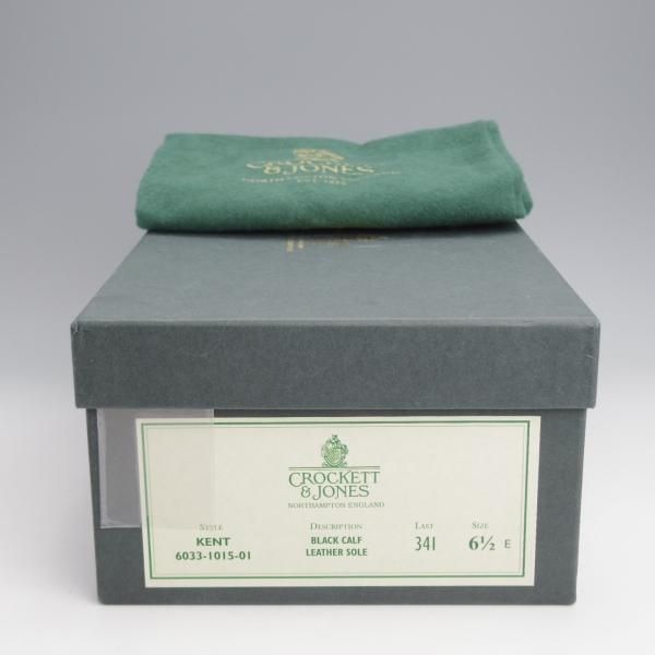 未使用★クロケット&ジョーンズ 6.5E【定価￥88,000-★KENT/ケント/341ラスト】ストレートチップカーフ/黒/メンズ/Crockett&Jones★j824