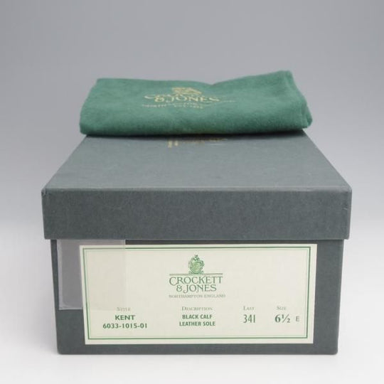 未使用★クロケット&ジョーンズ 6.5E【定価￥88,000-★KENT/ケント/341ラスト】ストレートチップカーフ/黒/メンズ/Crockett&Jones★j824