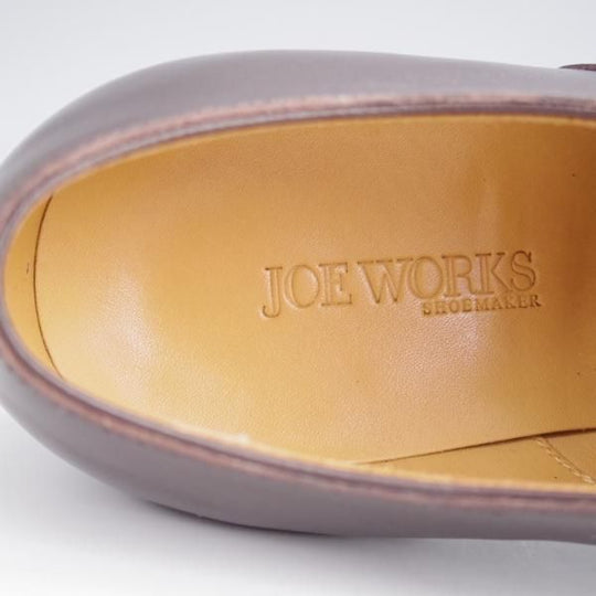 極美品★(台東区)ジョーワークス SIZE 6【注文価格￥107,800〜★(仏)アノネイ社のカーフ】パンチドキャップトゥ/濃茶/JOE WORKS★j825