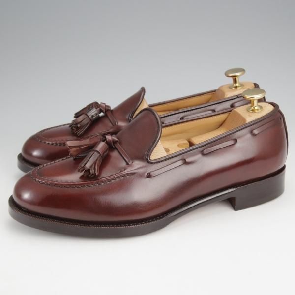 極美品★(台東区)ジョーワークス SIZE 6【注文価格￥184,800〜★コードバン仕様/タッセルローファー】赤茶/メンズ/JOE WORKS★j826