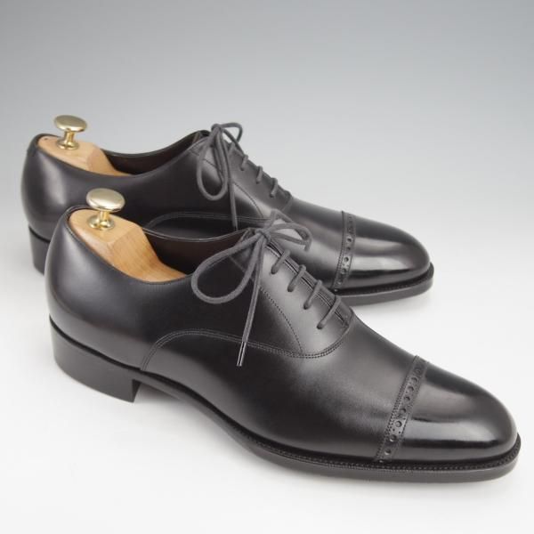 未使用★(英)ガジアーノ&ガーリング 7E【定価￥198,000-★CAMBRIDGE/パンチドキャップトゥ】GG06ラスト/黒/GAZIANO&GIRLING★j827