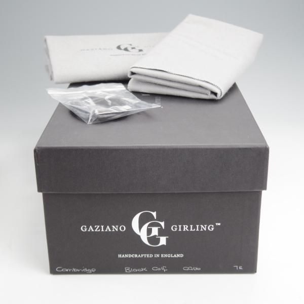 未使用★(英)ガジアーノ&ガーリング 7E【定価￥198,000-★CAMBRIDGE/パンチドキャップトゥ】GG06ラスト/黒/GAZIANO&GIRLING★j827