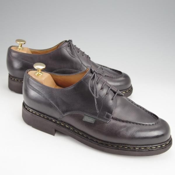 極上★パラブーツ SIZE 7.5【定価￥79,200-★シャンボード/CHAMBORD】リスレザー/TEXソール/Uチップ/NUIT/紺/メンズ/Paraboot★j774