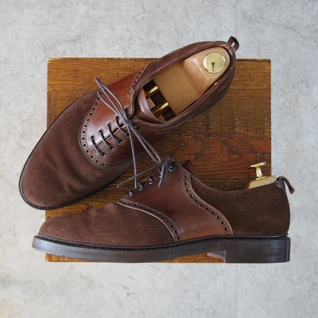 極上★クロケット&ジョーンズ UK7/US7.5D【貴重★茶/コードバン仕様/ブラックフリース別注】ブルックスブラザーズ/Crockett&Jones★j829