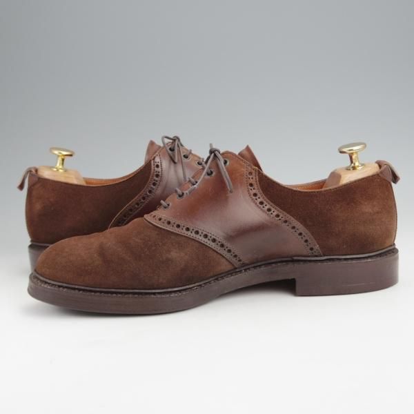 極上★クロケット&ジョーンズ UK7/US7.5D【貴重★茶/コードバン仕様/ブラックフリース別注】ブルックスブラザーズ/Crockett&Jones★j829